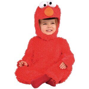 Sesame Street Kids Elmo Hooded Onesie Halloween Costume Dress Up